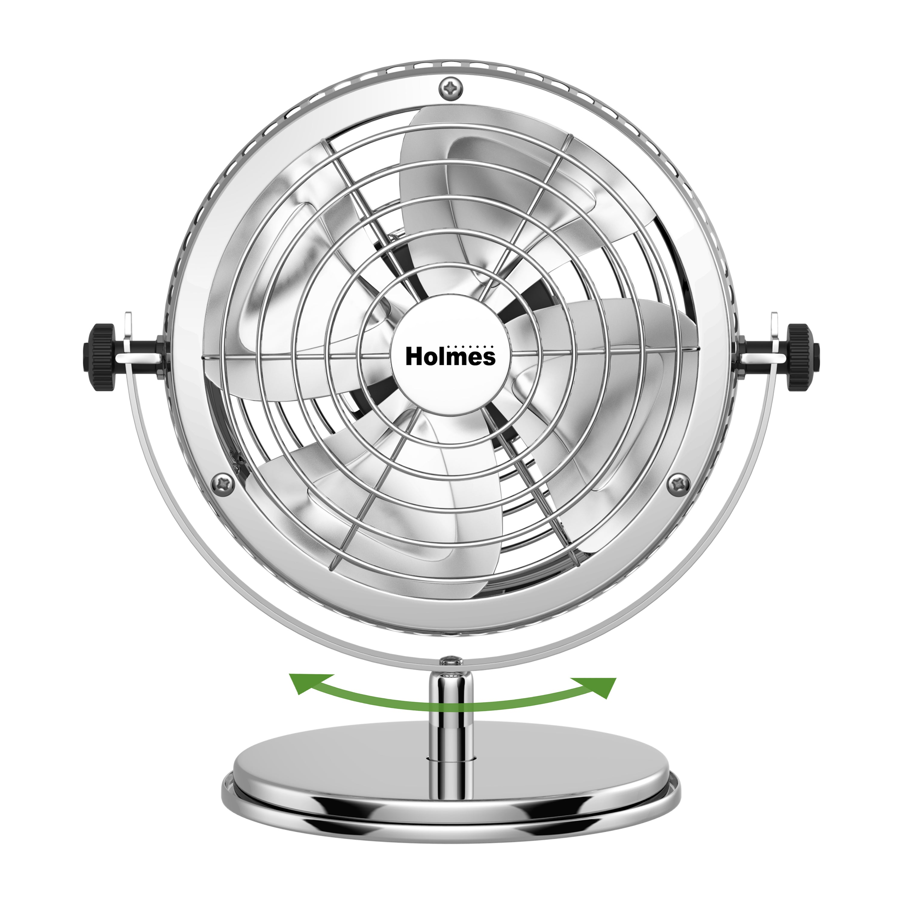 Holmes 6" Chrome Metal Portable Desk, Tiltable Head
