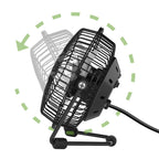 Holmes 4" Mini High-Velocity Personal Desk Fan with Adjustable 360° Head Tilt Black