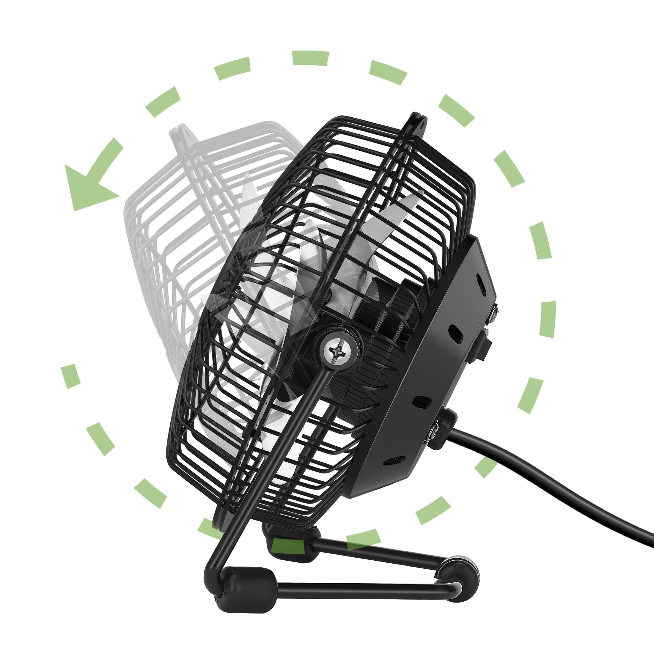 Holmes 4" Mini High-Velocity Personal Desk Fan with Adjustable 360° Head Tilt Black