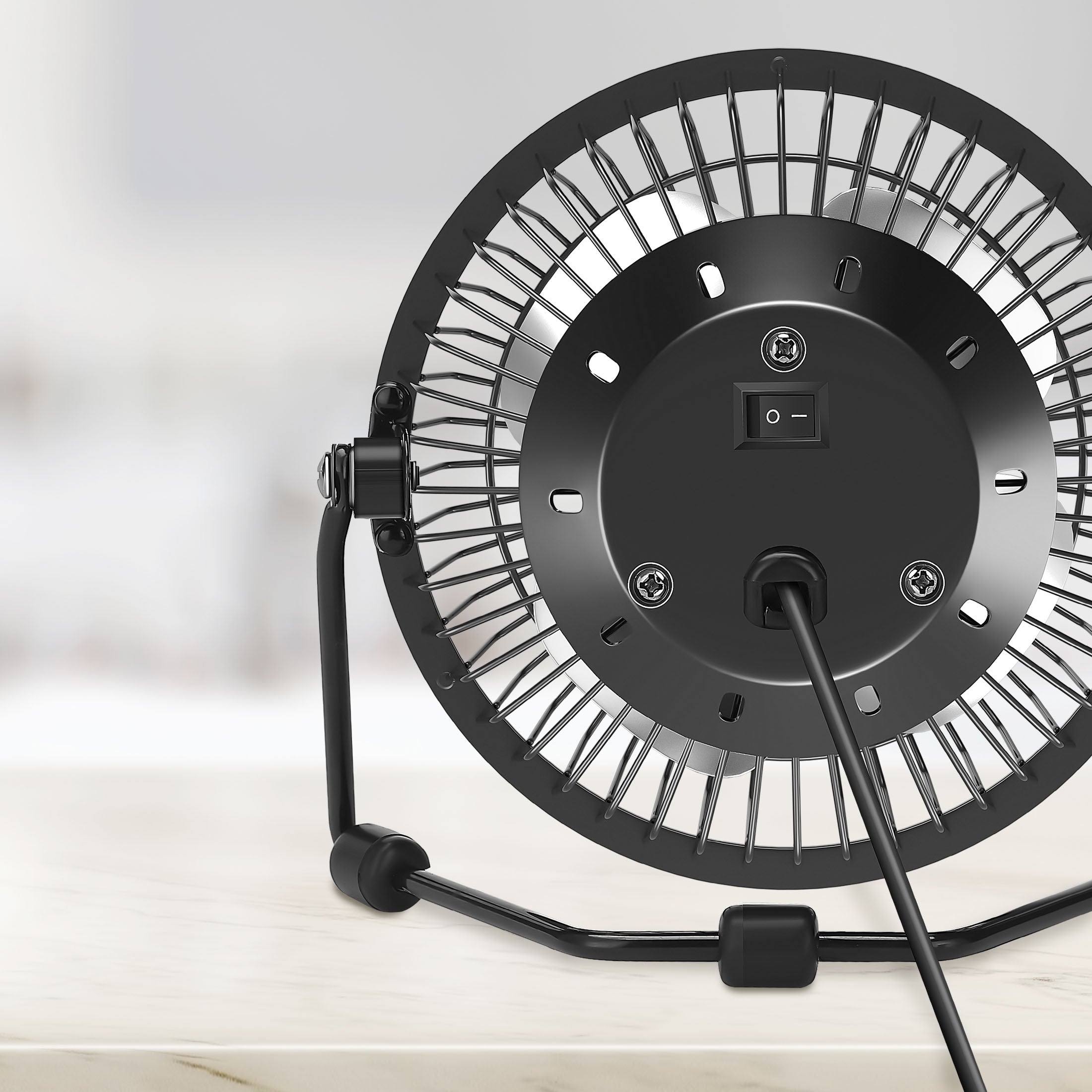 Holmes 4" Mini High-Velocity Personal Desk Fan with Adjustable 360° Head Tilt Black