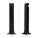 Holmes 40" Wi-Fi Smart Connect Digital Oscillating 3 Speed Tower Fan with Remote Control Black